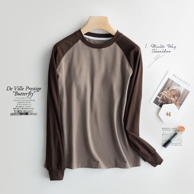 

Женская пижама большого размера из флиса с рукавами реглан и нагрудными вкладышами Large коричневый