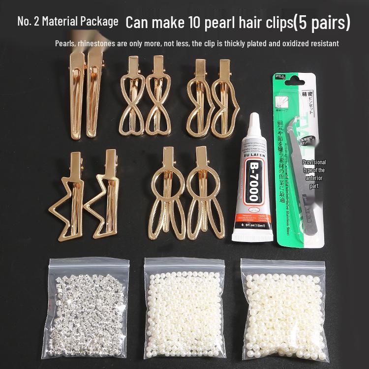 

Набор для изготовления своими руками женского головного убора, аксессуаров для волос с жемчугом и золотистыми шпильками