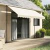 VidaXL Retractable Awning, Awning with Adjustable Height, Balcony Sun Canopy, Garden Terrace Patio Awning, Cream 368747