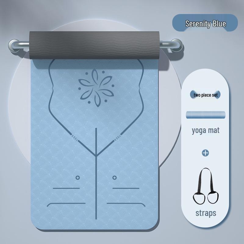 10mm Thick Non-Slip TPE Yoga & Fitness Mat for Sound Insulation & Shock Absorption