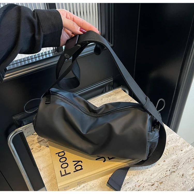 Solid Polyester Crossbody Bags Fashion Casual Large Size Outdoor Light Concise Waterproof Water-resistant Travel Bag