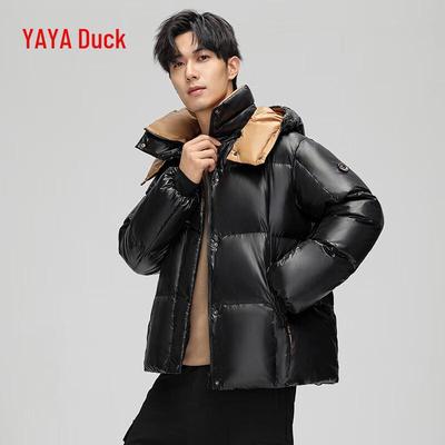 YAYA Men's Hooded Winter Down Puffer Jacket