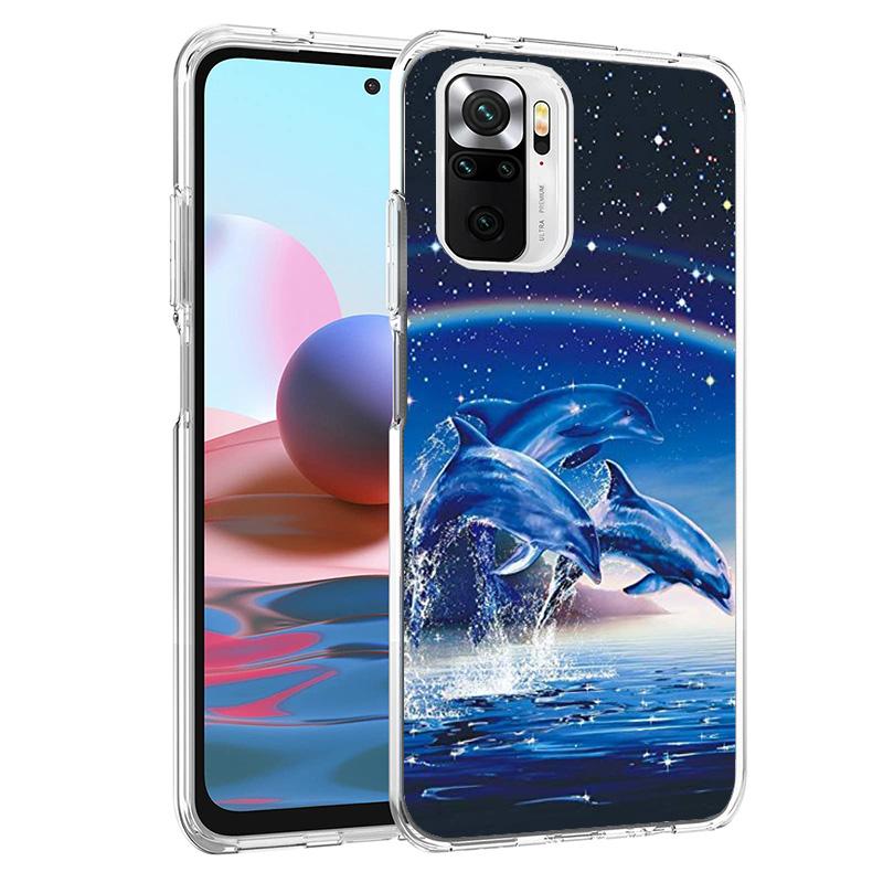 Ocean Animal Cute Dolphin Cover Phone Case For Xiaomi Poco F7 Ultra X7 X6 X5 Pro M7 Redmi 15C 15 13C 13 12C 12 10C 10 9A 9C 9T 9
