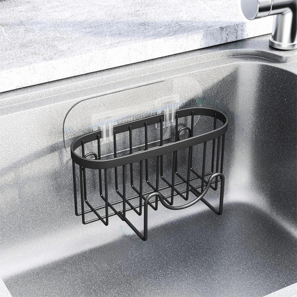 Rostfreier Schwammablagekorb Ausgehöhlter Spülschwammständer Badezimmerspüle