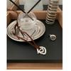 Spiral Silver Ring & Knot Pendant Necklace Set