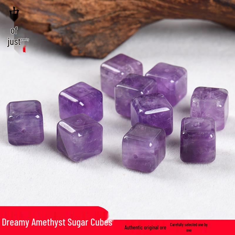 

Натуральные аметистовые кубические разделительные бусины для изготовления украшений своими руками