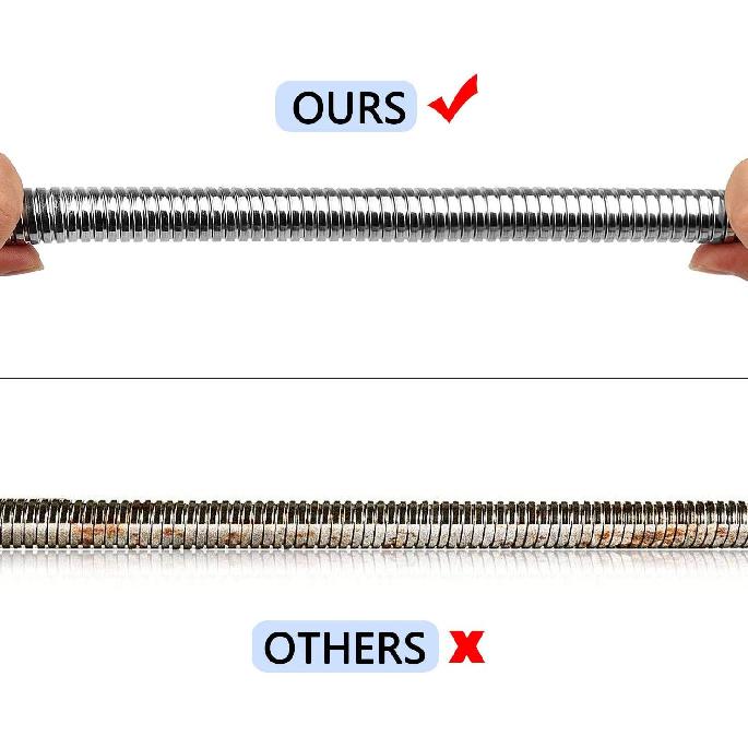 COOLWEST 38 Inch Flexible Stainless Steel Hose Replacement Kit for All Brand Commercial Pre-Rinse Kitchen Sink Faucet (96CM 38")