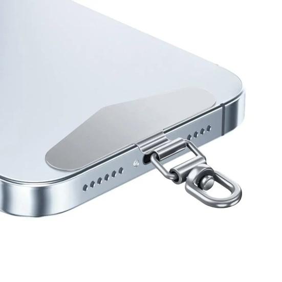 Handy-Lanyard-Clip-Patch 360 Grad drehbarer Handy-Clip Edelstahl Ultradünnes 0,4 mm Bogenbrücken-Design