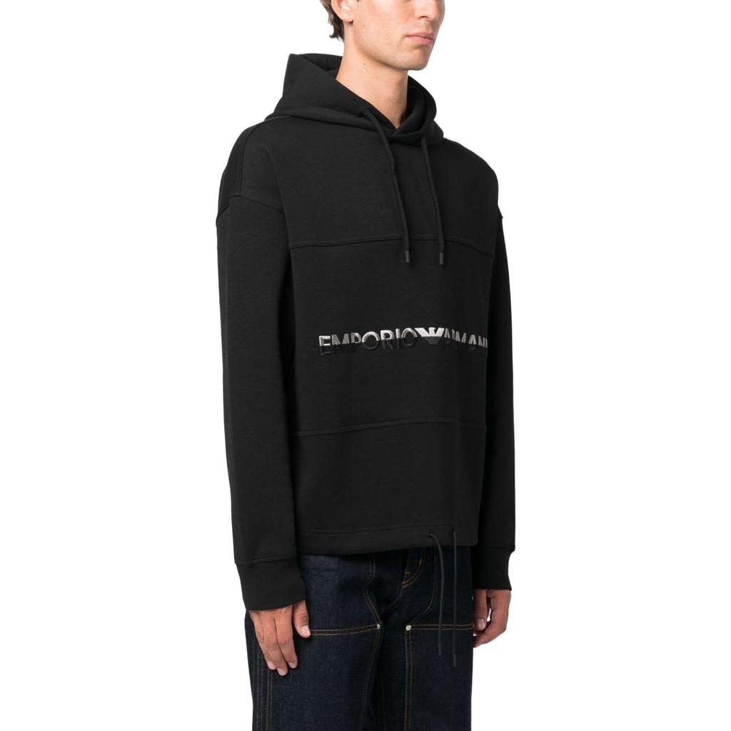 Emporio Armani Baumwoll-Kapuzenpullover mit Logo-Stickerei 6R1MCM-1JHSZ-0999