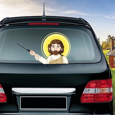 Christmas Jesus Stickers Decorative Automotive Labels For Car Wiper Holiday Decals Seasonal Jesus Decor For SUVs RVs Sedan Cars