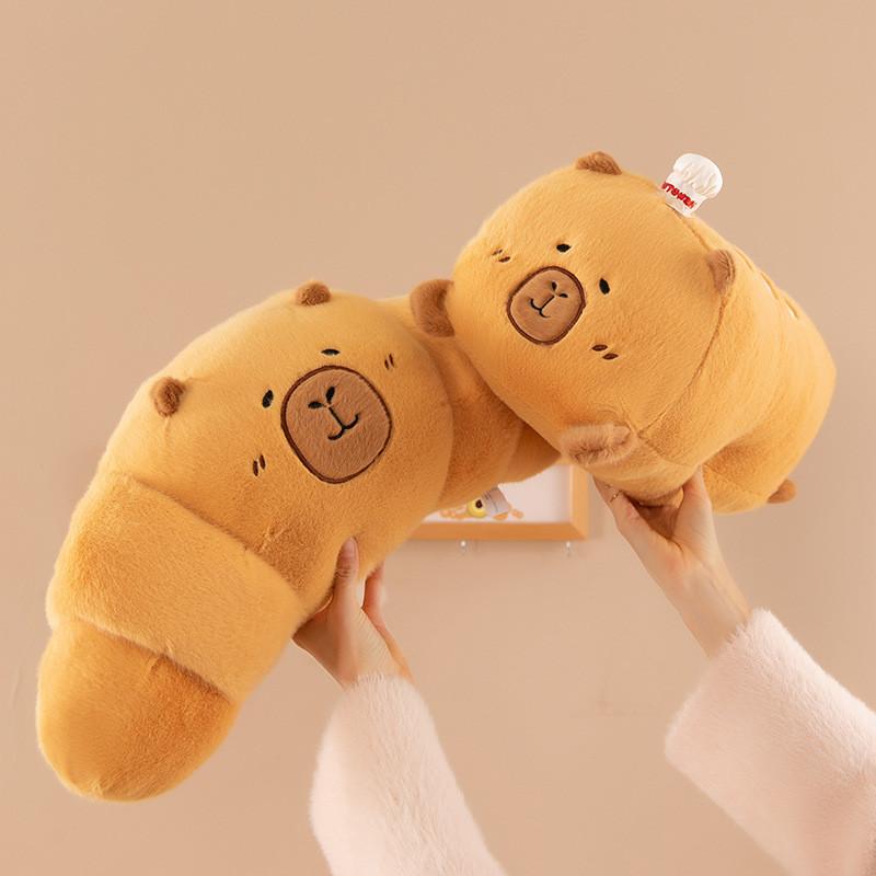 Croissant Baked Capibala Cute Plush Toys Animal Doll Legs Long Action Figure