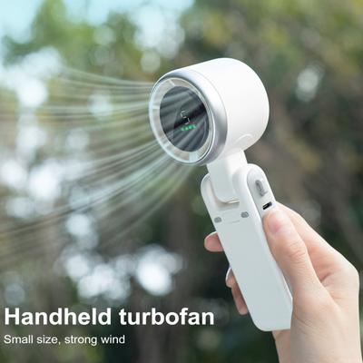 Travel Handheld Fan Portable 5-Speed Adjustable Mini Fan Foldable Desk Fan with Lanyard Digital Display for Pocket Bag Outdoor
