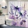 Practical Dragonfly and Lavender Fields Shower Curtain - Multi-Style Bath Decor, Perfect for Those Who Love Nature