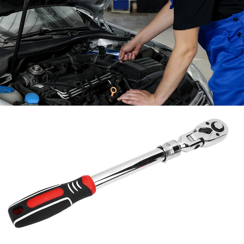 1Celsius2\ 72T Ratchet Wrench Extendable Handle 180 degrees CW CCW Wrench for Tight Spaces