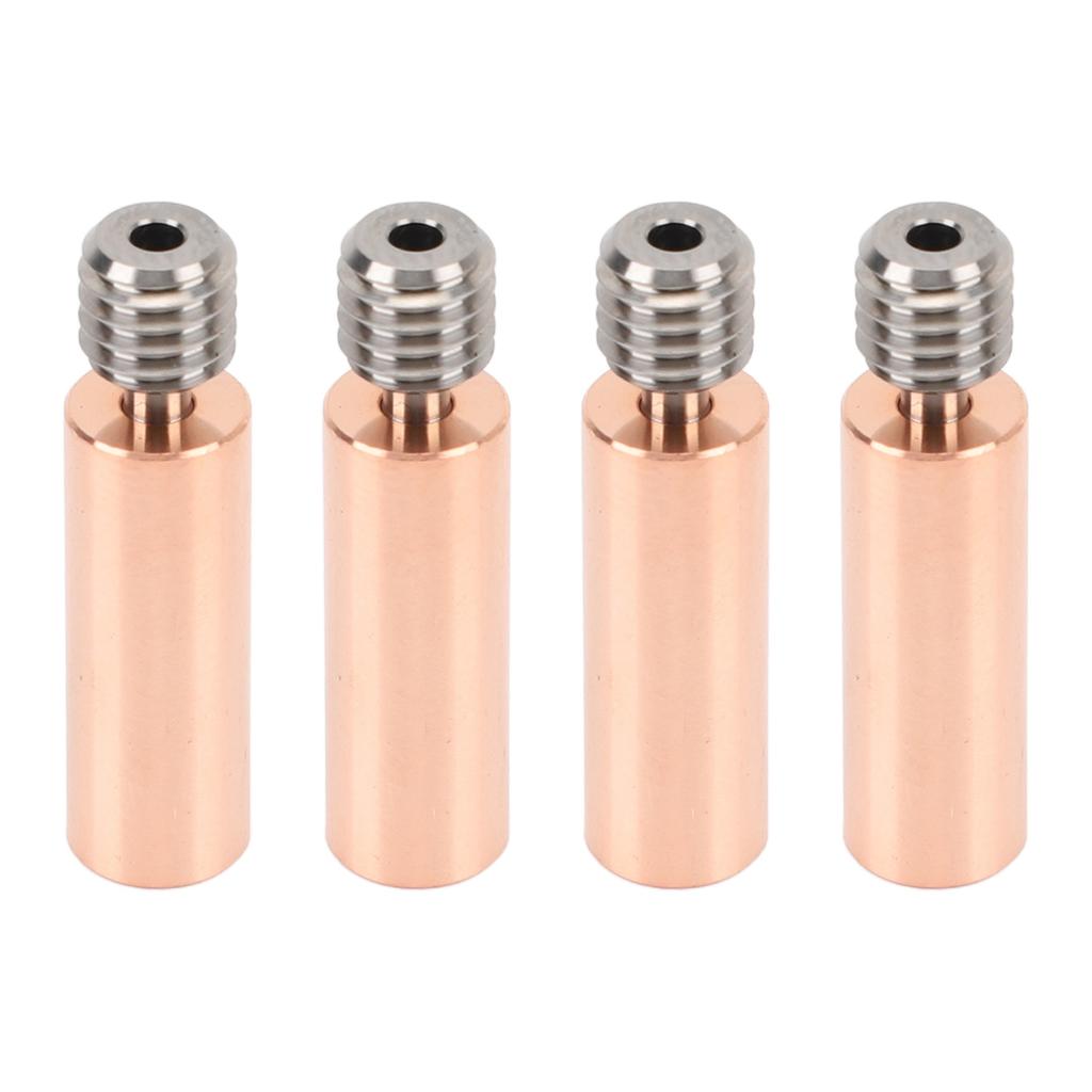 4pcs 3D Printer All Metal Heatbreak Professional Copper Alloy Extruder Throat Tube Replacement for 3D Printer