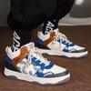 Men's Casual Shoes Trend Wear-resistant Korean Style Sneakers Students Popular Sport Shoe Street Color Blocking Lace Up Sneakers