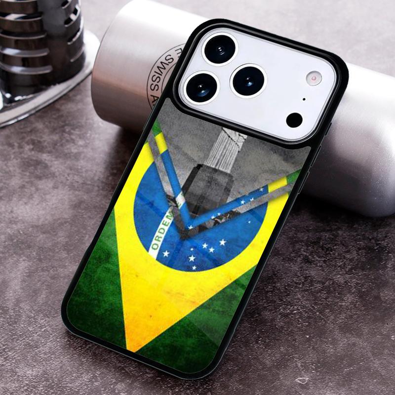 Brazil Flag Phone Case For iPhone 17 16 15 14 13 12 11 Pro Max Plus 17Air Soft Silicone Cover