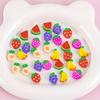 120/240pcs Mini Cartoon Rubber Fruit Animal Cake Shape Cute Erasers Stationery Praise Kids Gifts School Office Supplies JXB