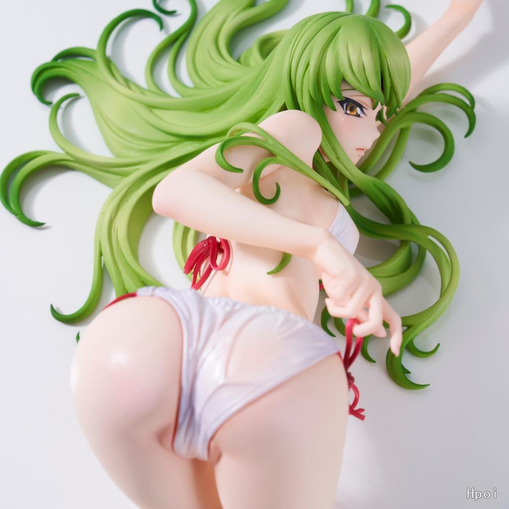 28CM Postać z Anime C.C. Figurka CODE GEASS Lelouch z Buntu Zabawka C.C. Model Lalka Kostium Kąpielowy Wersja Figurka Akcji PVC