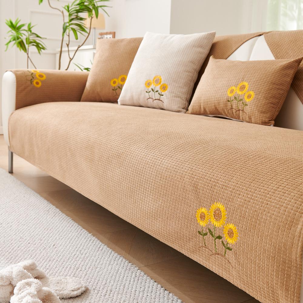 

Бархатная подушка для дивана, весенне-осенняя подушка для сиденья дивана с противоскользящим покрытием, спинка, чехол для дивана, плюшевое покрывало, полотенце 70X70