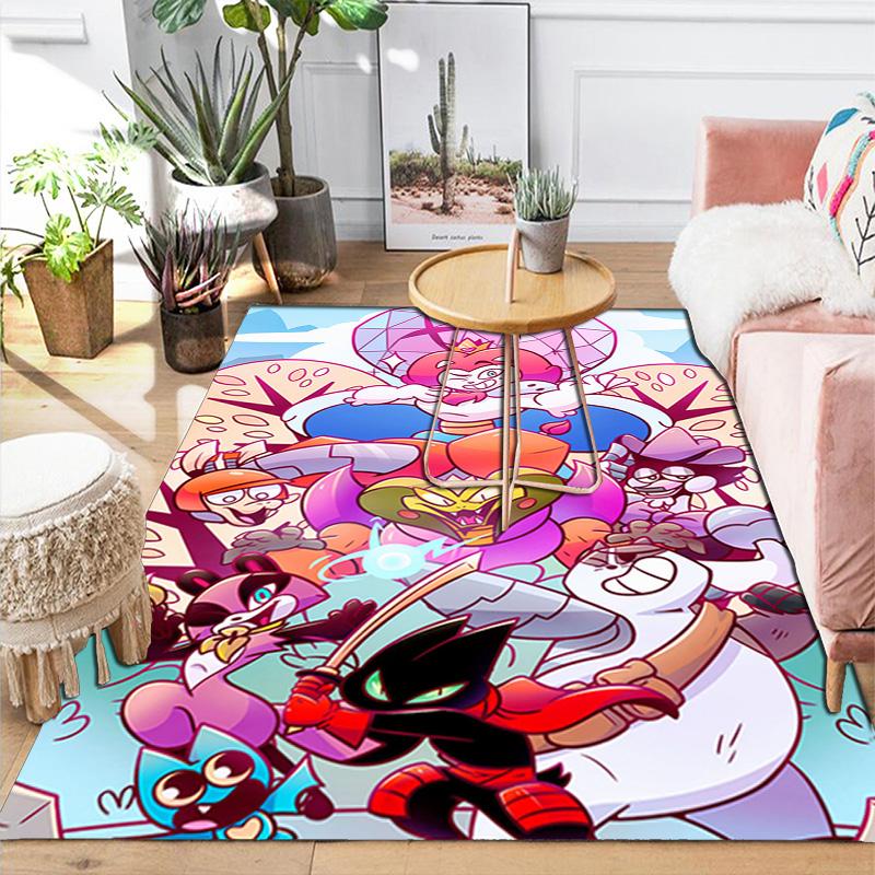Cartoon character theme Rug Floor Mat for Living Room or Bedroom Soft and Comfortable Carpet a Gift for Birthday and Holiday.