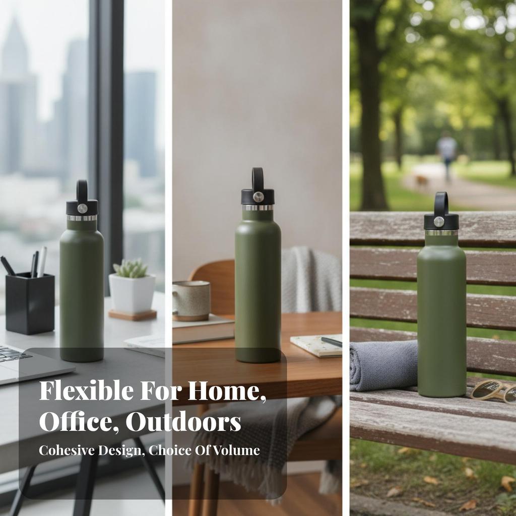 Insulated Water Bottle with Loop Cap Safe Materials for Gym