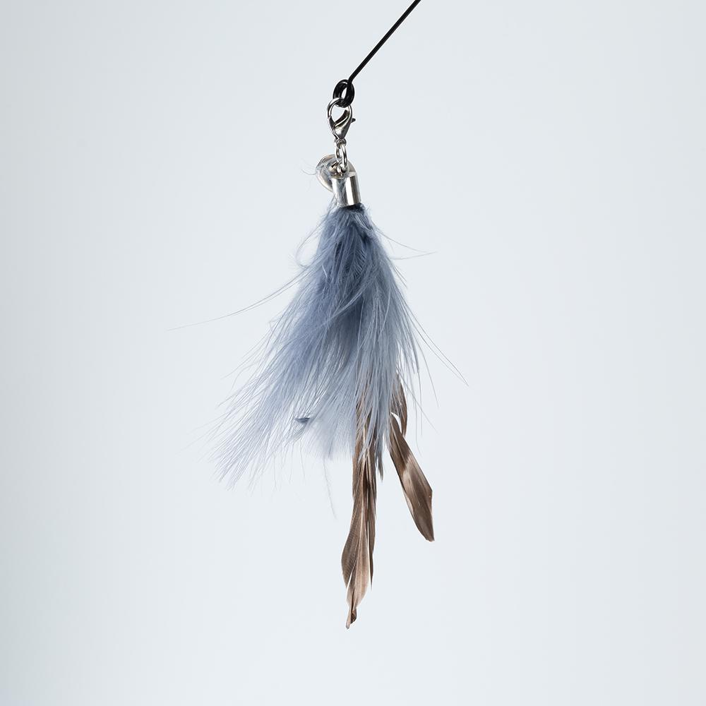 5pcs Beautiful Feather Cat Toy Accessories Replace Head Pet Toy Cat Teaser Stick For Changing Heads