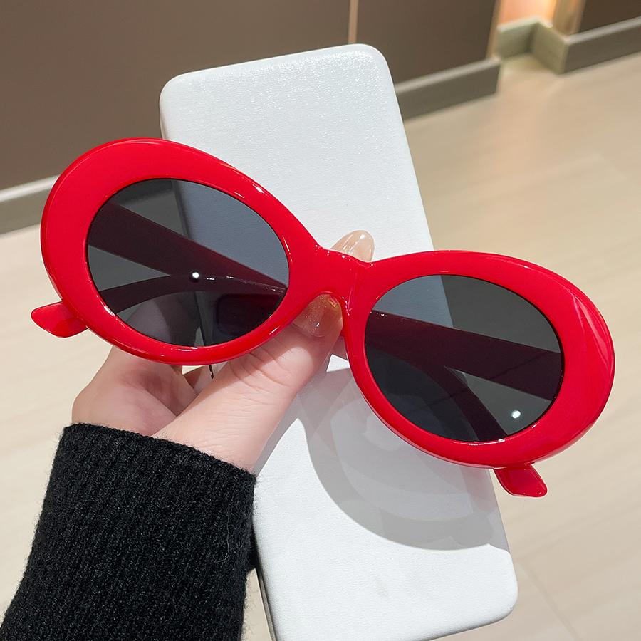 1 pièce Lunettes de Mode Personnalité Y2K à Monture Ovale en Plastique pour Hommes/Femmes Décoration pour Vacances en Plein Air Fête sur la Plage Festival de Musique