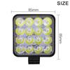 Car Led Bar Worklight Mini 16Smd Round Square Work Light 12V Auto Light Fog Lamp Off Road For Atv Suv Spotlight