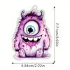 Cute Stylish Acrylic Monster Hanging Keychain For Multifunctional Indoor Decoration And Memorable Holiday Gift Accessory