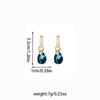 Blue Water Drop Crystal Earrings, Suitable For Summer Earrings, Trendy Temperament Design Earrings