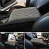 Couro Carro Apoio de Braço Central Almofada Macia Preto Auto Console Central Descanso de Braço Assento Caixa Tapete Almofada Capa de Almofada Veículo Protetor