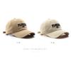 Women's spring and autumn washed cotton baseball cap with letter embroidery, suitable for outdoor activities, offering sun protection and shade