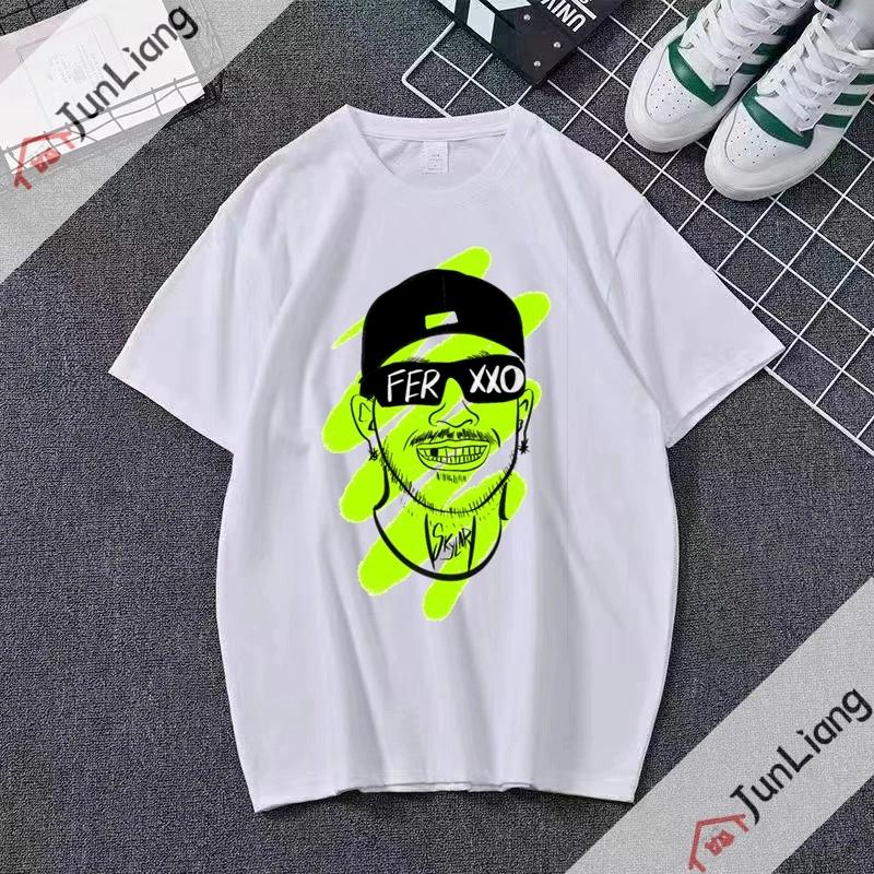 Ferxxo Breathable Tshirt Rapper Feid Printed Tshirts Summer Short Sleeve Tee Hip Hop Unisex Women Streetwear Tshirt
