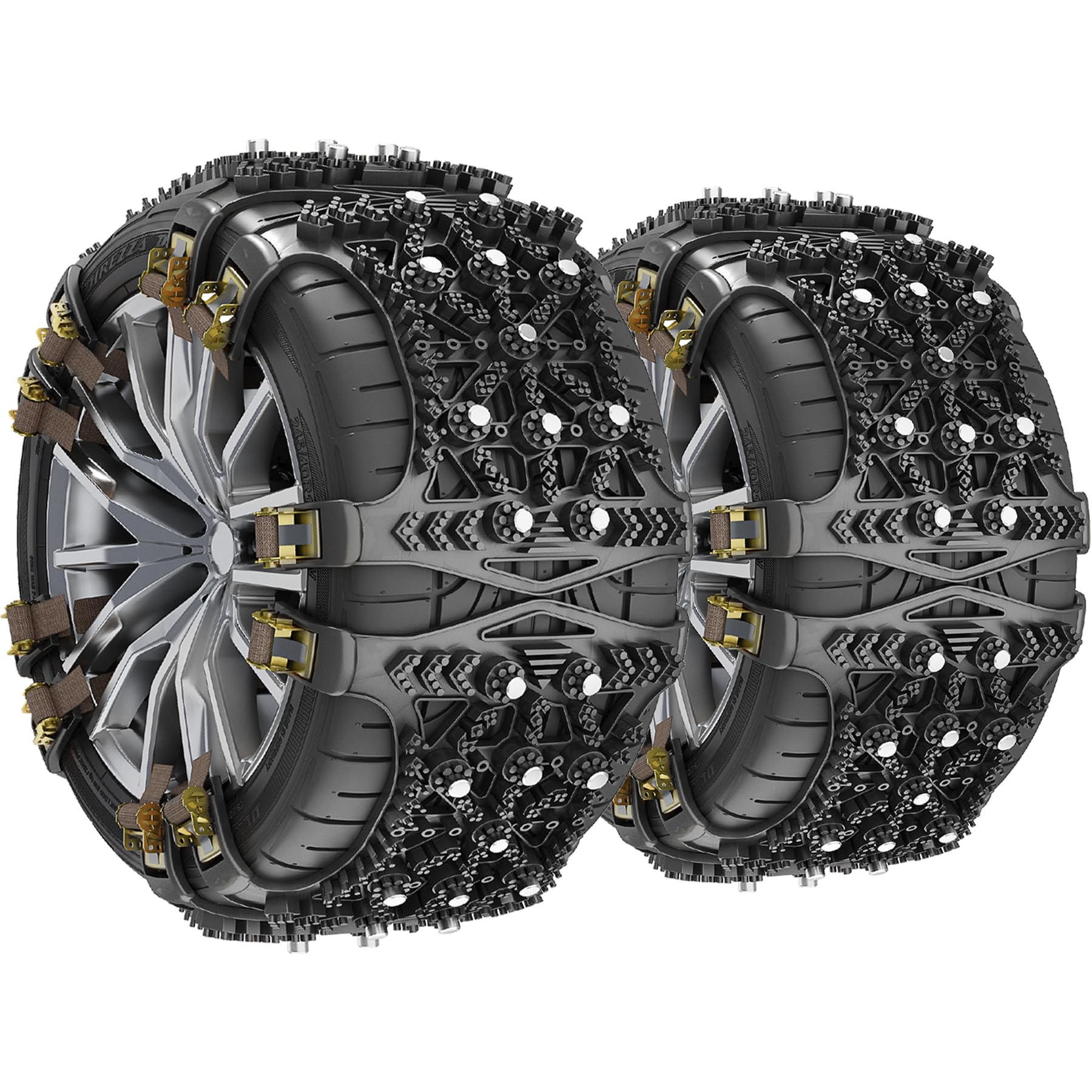 

Регулируемые по размеру цепи для шин для легких совместимые с и Легкий Снежный Пакет неметаллических транспортных средств, 135-175мм 145/80R12, 155/65R13, 155/65R14,