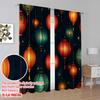 2pcs,2D Plane Printing Pattern Curtains Chinese Lanterns Seamless (3) Versatile Fabric (without Rod) Outdoor Decorations Ldeal