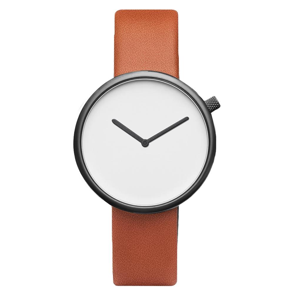 Women s Minimalist Style Leather Watch Women s Small Disc Scaleless Fashion Watch Minimalist Women s Leisure Quartz Watch