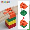 New Wooden Train Track Adapter Rail Building Block Connector Compatible All Brand Wood Railway Wooden Train Track Accessories