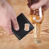 Multifunctional Square Leather Bottle Opener Coaster Handheld Can Openers Square Coaster Stainless Steel Bottle Opener