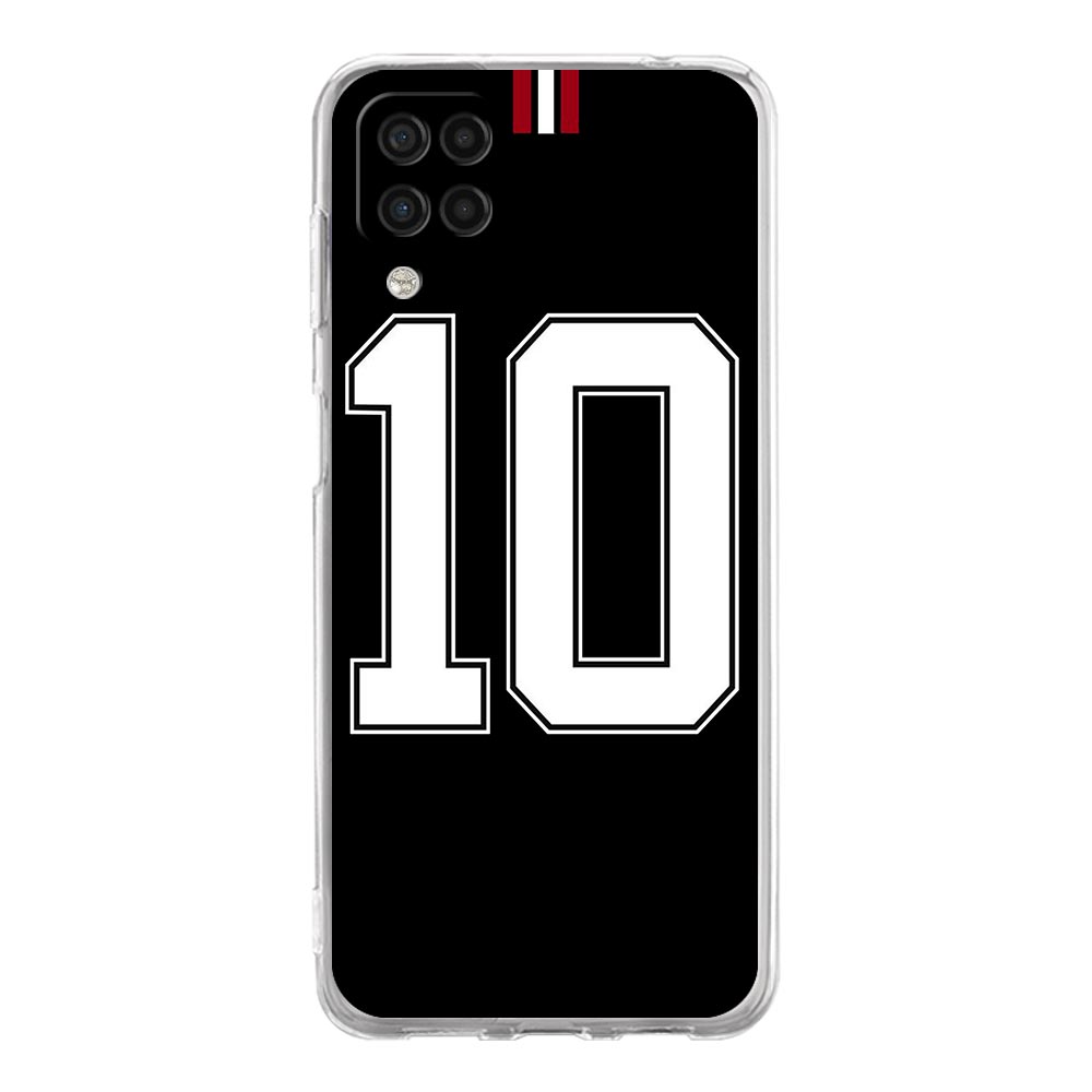 Soft TPU Cover for Samsung Galaxy A25 A23 A22 A52S A31 A72 A73 A17 A07 A13 A11 5G Transparent Phone Case Football 10 Player Bags