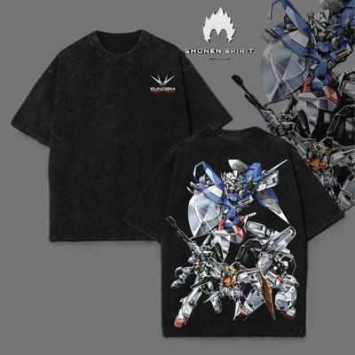 Mobile Suit Gundam Vintage Anime Graphic T Shirt Double Sided Tee