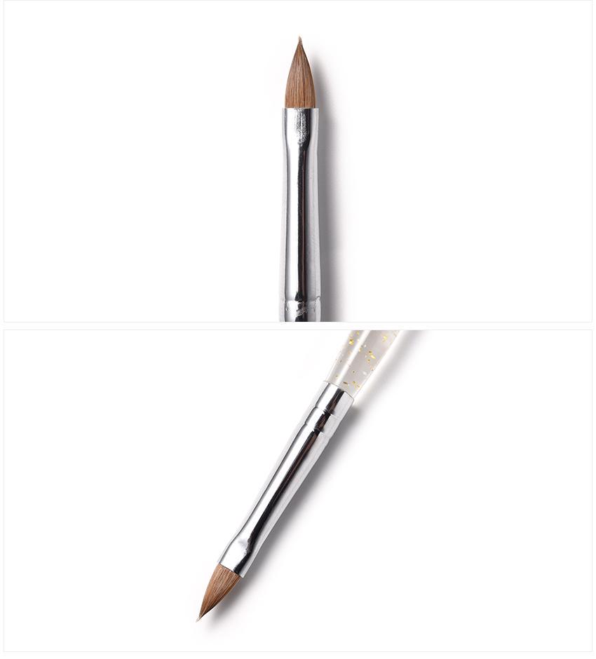 kads Størrelse 4# Neglebørste Akryl Kolinsky Sable Svart Børste for Nail Art Børste Nail Art Bygger Design Akrylmaling UV Gel Penn