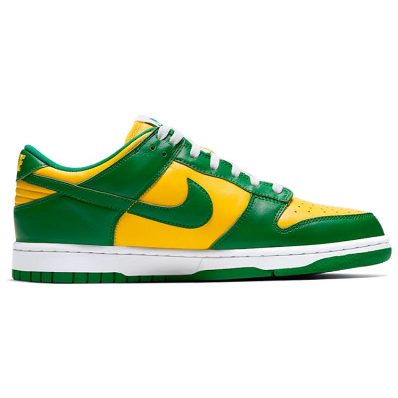 Nike Dunk Brazil Fashion Trend Low-top Skate Shoes Unisex Brazil Yellow and Green CU1727-700