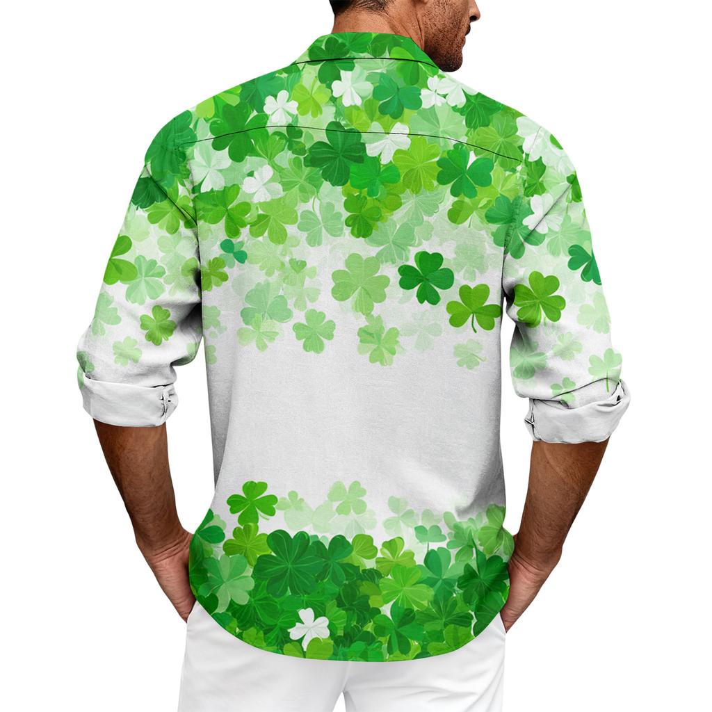 Pánská ležérní košile s dlouhým rukávem na knoflíky