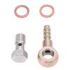 7 16inx20 UNF Banjo Adapter Stainless Steel Brake Reservoir Banjo Bolt Kit with 8mm Barb for Transport Systems