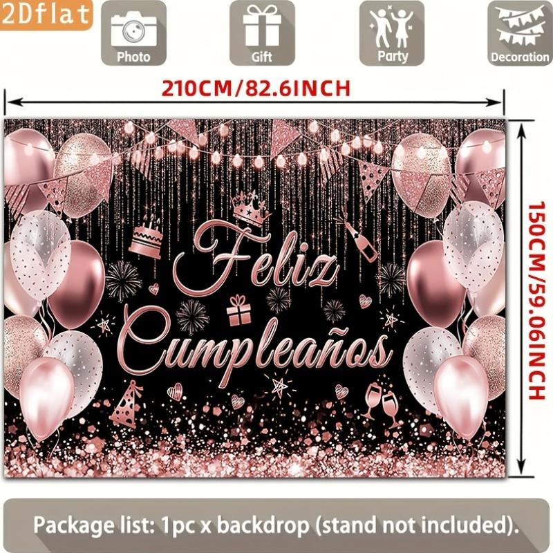 A 2D flat banner for party decoration with the words "Happy Birthday" written on it.PMJ