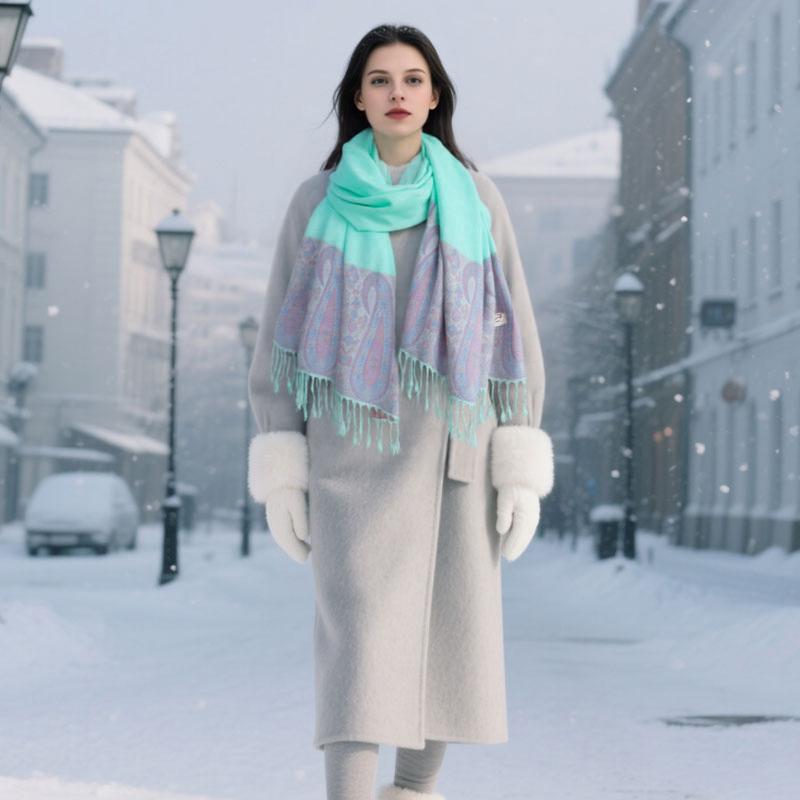 Women Paisley Scarf Cashmere Feeling Shawls Tassel Blanket Wraps Lady Scarves Foulard Bufanda Jacquard Pashmina Poncho Stoles