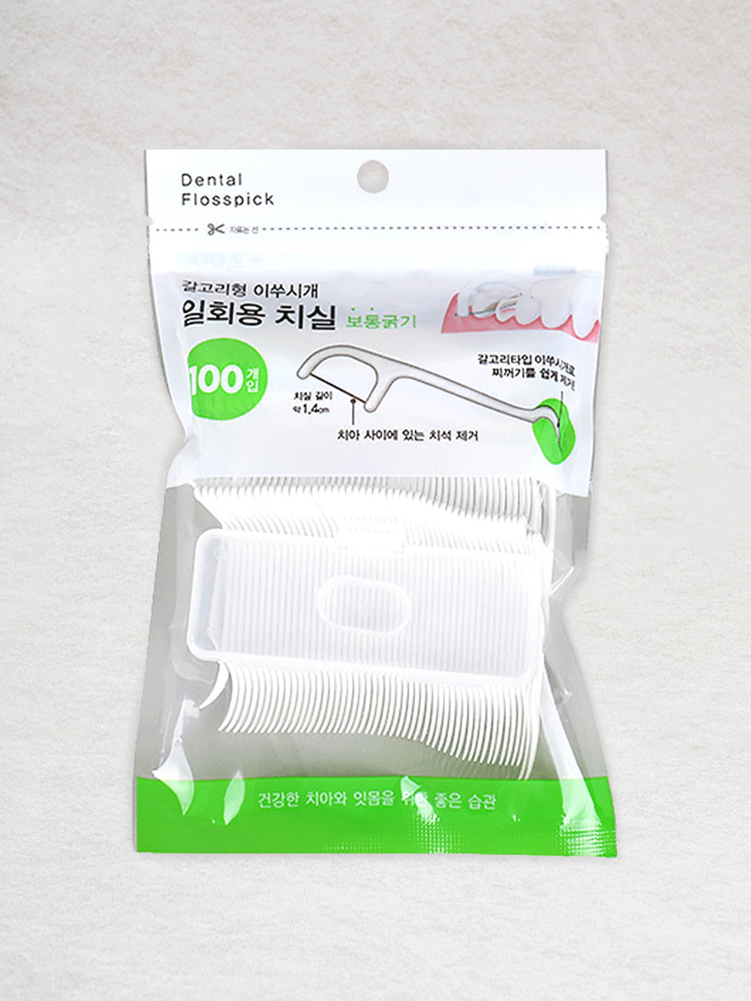 Disposable Interdental Floss Picks, 100 Count 1ea