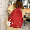 Schoolbag Simple and Versatile Backpack Large Capacity Leisure Portable Travel Backpack Korean Version School Season College Style Student Schoolbag