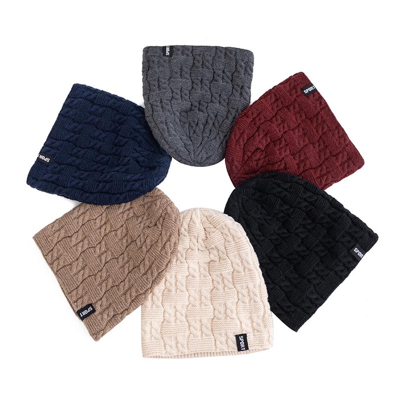 Νέα γυναικεία χειμερινά καπέλα Γυναικεία αθλητική ετικέτα Casual Beanie καπέλο Fleece Ζεστά πλεκτά καπέλα με επένδυση